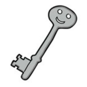 Schlüssel, lachend (Skizze)